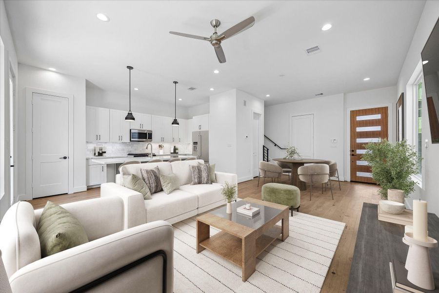 Furnished interior view inside a new home in , Houston (Image 25).