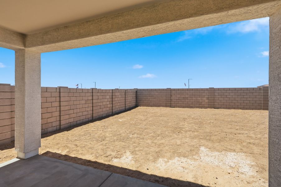 Exterior details and patio area of a home in Montana Vista - Highland, Buckeye (Image 2). Exterior details and patio area of a home in Montana Vista - Highland, Buckeye (Image 2).