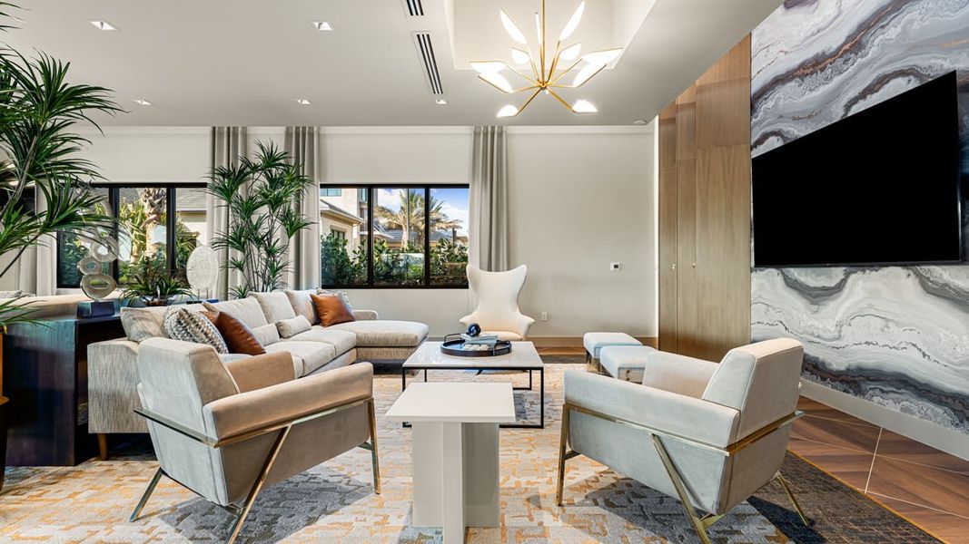 Furnished interior view inside a new home in Esplanade by the Islands, Naples (Image 10).