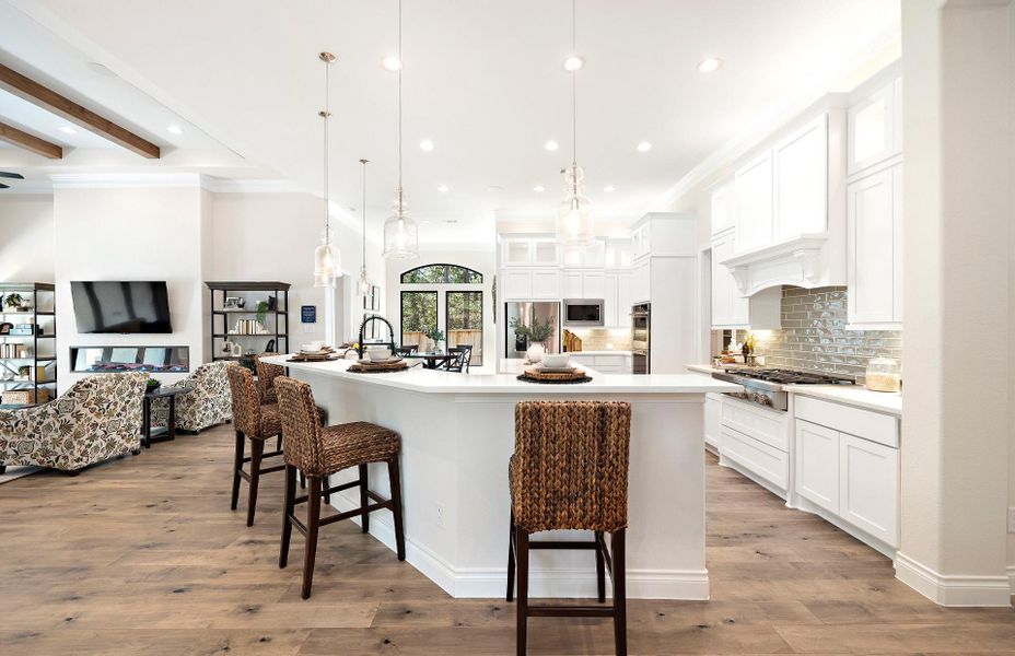 Furnished interior view inside a new home in Bridgeland 60′, Cypress (Image 12).