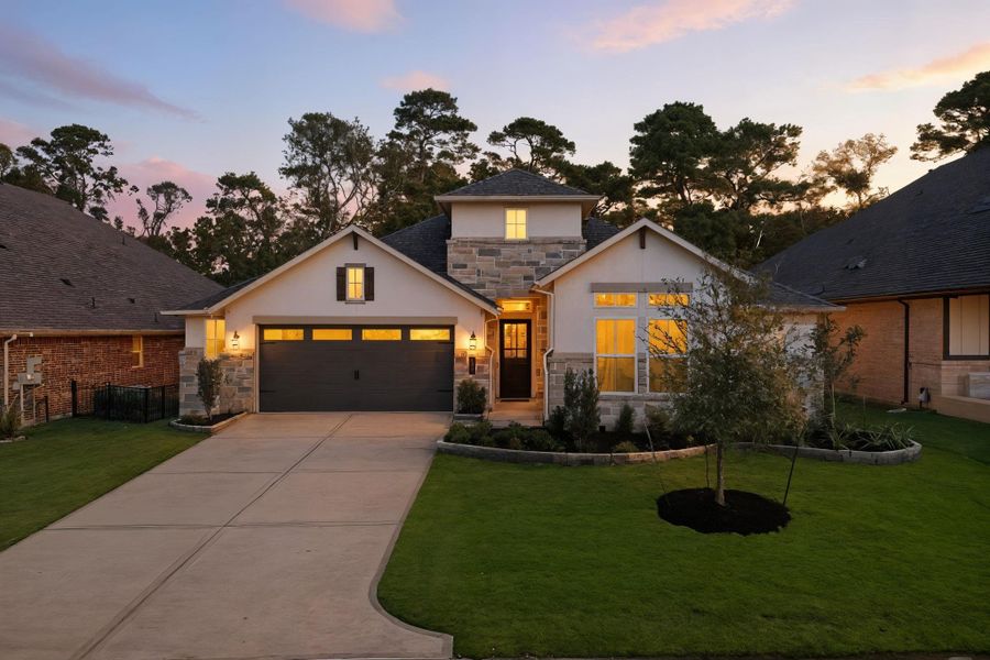 Front exterior of a new home in Chambers Creek, Willis, TX, highlighting curb appeal (Image 26).