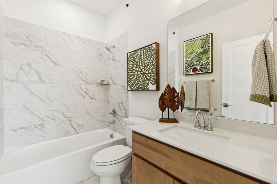 Bathroom in the Winters home plan by Trophy Signature Homes