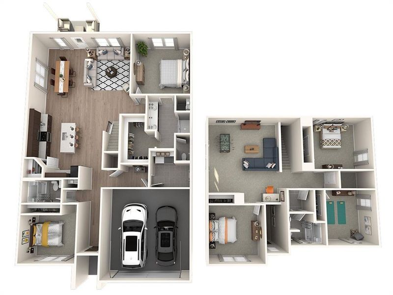 2D floor plan layout of this home in Southridge - Signature Series, McKinney, TX (Image 2).