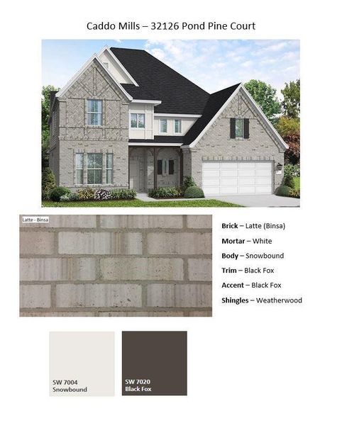 Sample of building materials used in homes in The Meadows at Imperial Oaks, Spring (Image 5).