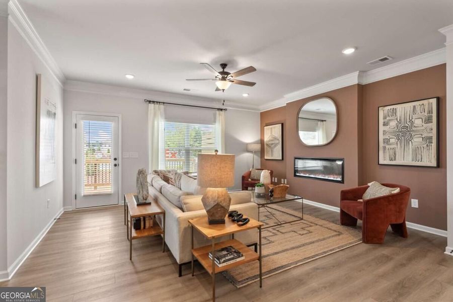 Furnished interior view inside a new home in Glendale Towns, Conyers (Image 5). Furnished interior view inside a new home in Glendale Towns, Conyers (Image 5).