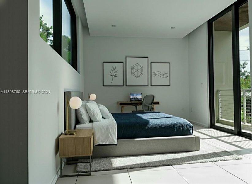 Furnished interior view inside a new home in , Miami (Image 15).