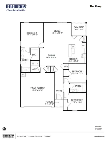2D floor plan layout of this home in Gates Village, Lugoff, SC (Image 2). 2D floor plan layout of this home in Gates Village, Lugoff, SC (Image 2).