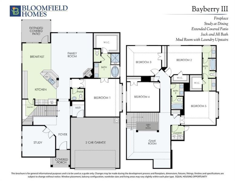 2D floor plan layout of this home in Painted Tree, McKinney, TX (Image 5).