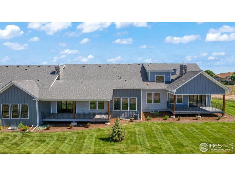 Exterior details and patio area of a home in Cottages at Kelly Farm, Greeley (Image 29).