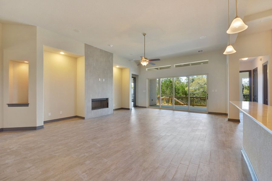 Representative unfurnished interior of a home built from the The Scottsdale 5500 by Whitestone Custom Homes in Johnson Ranch, Bulverde (Image 21). Representative unfurnished interior of a home built from the The Scottsdale 5500 by Whitestone Custom Homes in Johnson Ranch, Bulverde (Image 21).
