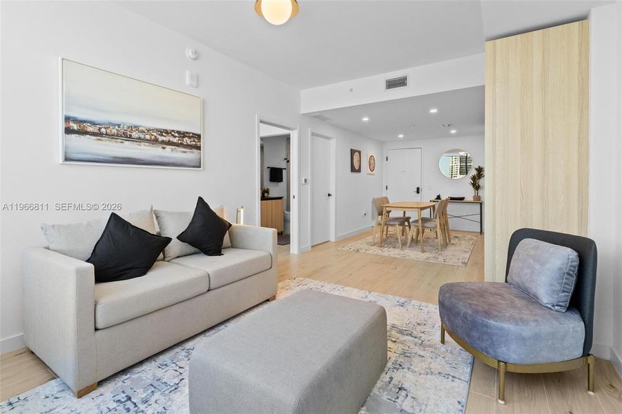 Furnished interior view inside a new home in , Miami (Image 15).