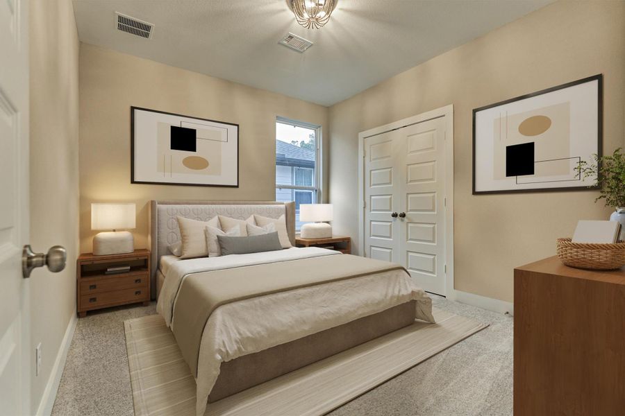 Furnished interior view inside a new home in Woodforest 50′, Montgomery (Image 12).