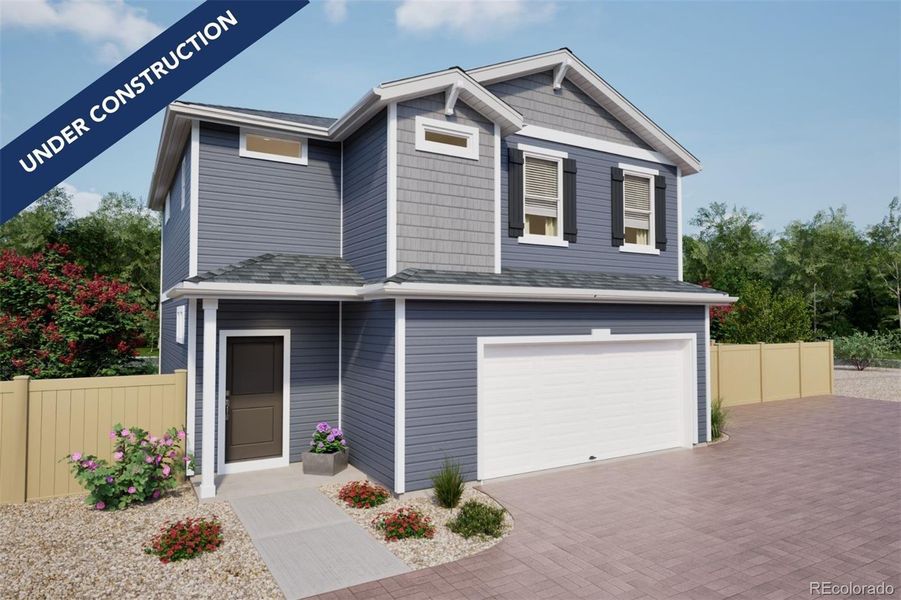 Front exterior of a new home in , Bennett, CO, highlighting curb appeal (Image 9). Front exterior of a new home in , Bennett, CO, highlighting curb appeal (Image 9).