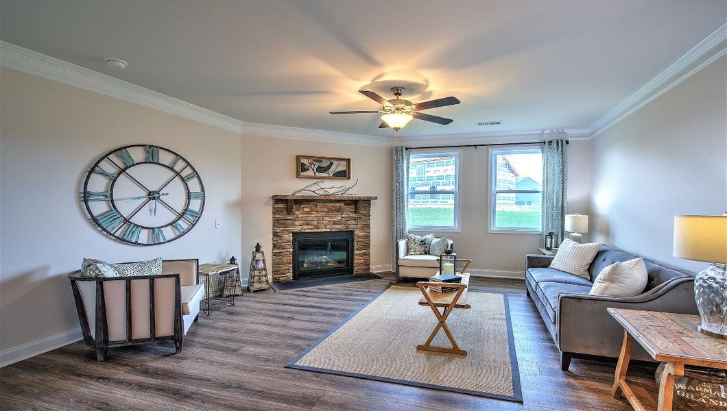 Furnished interior in a model home at Reserve at Tap Root Farms in Fletcher (Image 32).
