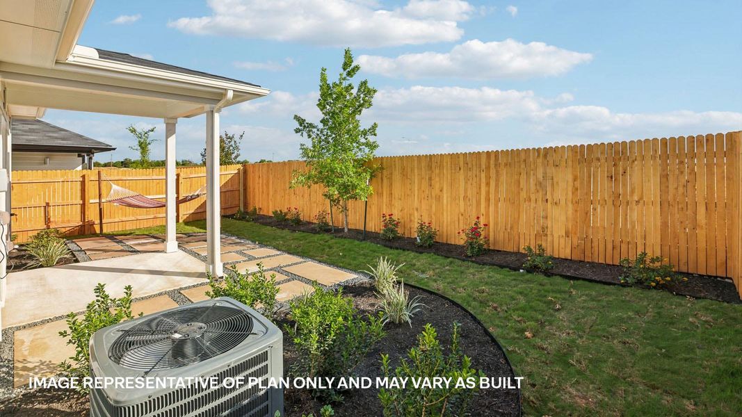 Exterior details and patio area of a home in Frontier, Mustang Ridge (Image 27).
