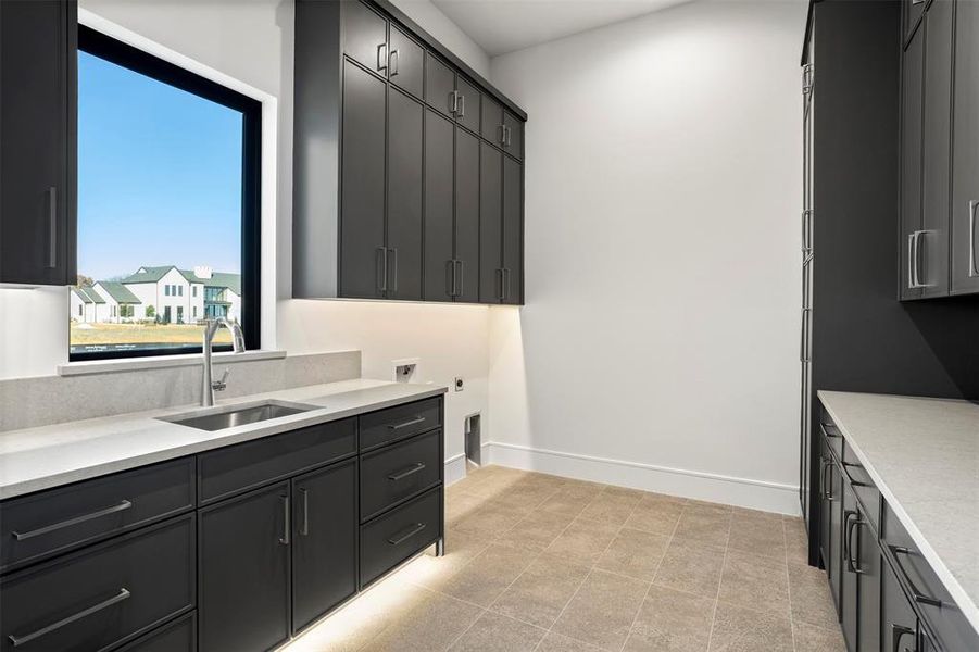 This is the main laundry area and there is also a space in the primary closet for a stackable unit as well.