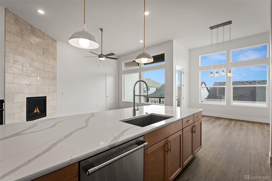 Furnished interior view inside a new home in Cloverleaf - Pinnacle Collection, Monument (Image 15).