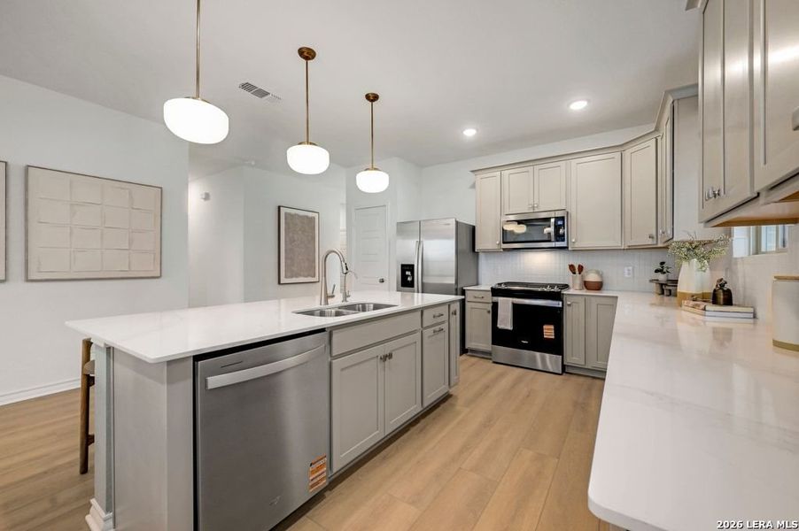 Furnished interior view inside a new home in Nopal Valley, San Antonio (Image 4).