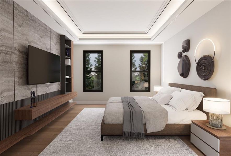 Furnished interior view inside a new home in , Atlanta (Image 22).