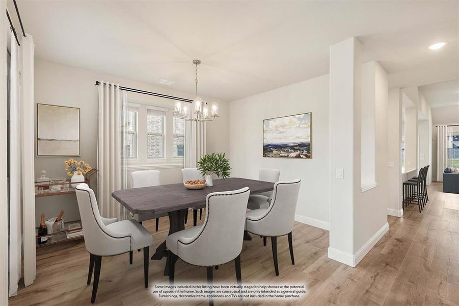 Furnished interior view inside a new home in Union Park Classic 55, Little Elm (Image 10).