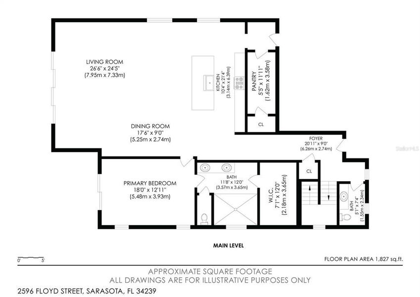 2D floor plan layout of this home in , Sarasota, FL (Image 6).
