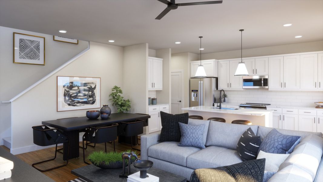 Furnished interior view inside a new home in Freedom at Anthem, Kyle (Image 7).