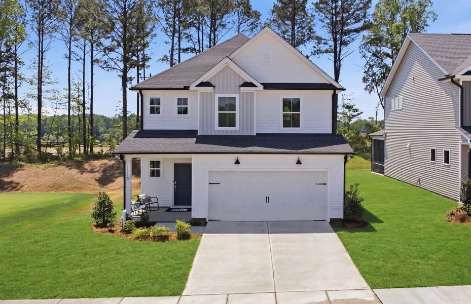 Representative exterior photo of a completed home built from the Murray by Pulte Homes in Wimberly, Angier, NC (Image 26). Representative exterior photo of a completed home built from the Murray by Pulte Homes in Wimberly, Angier, NC (Image 26).