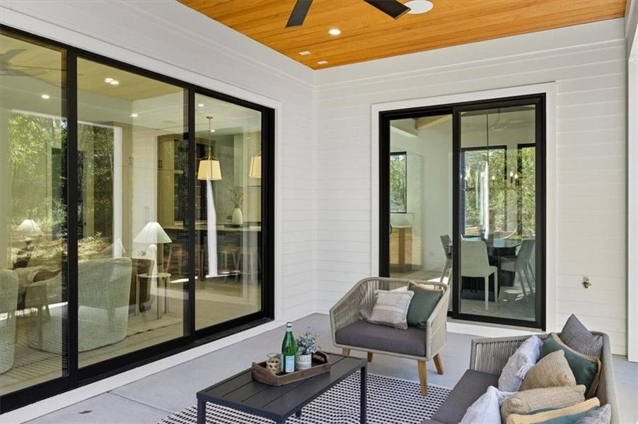 Exterior details and patio area of a home in Aster, Roswell (Image 4).