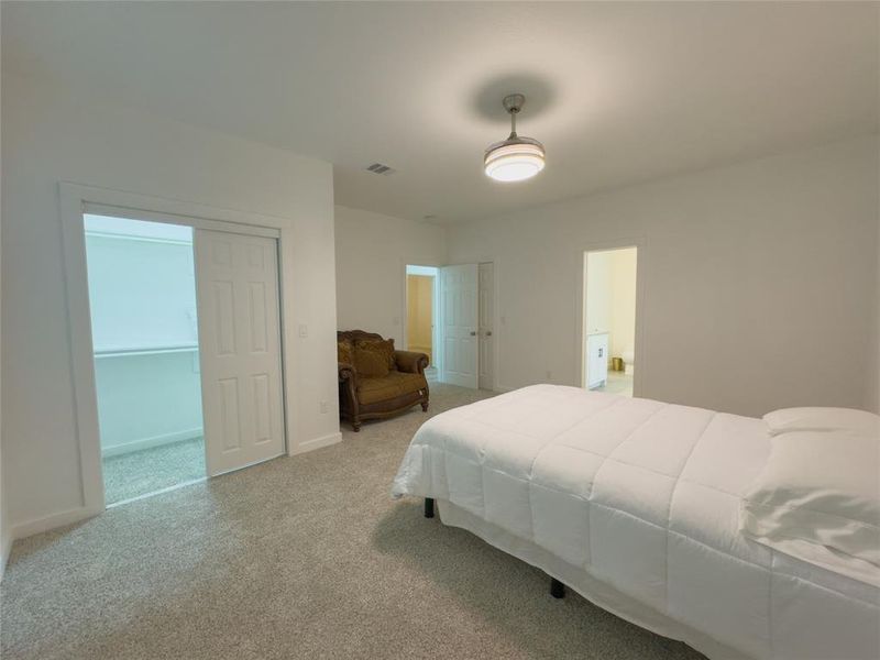 Bedroom featuring carpet flooring