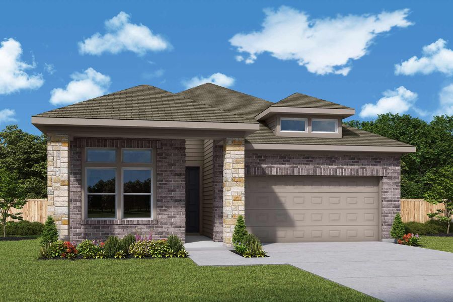 Representative exterior photo of a completed home built from the The Columbus by David Weekley Homes in Colton 45' Homesites, Montgomery, TX (Image 2). Representative exterior photo of a completed home built from the The Columbus by David Weekley Homes in Colton 45' Homesites, Montgomery, TX (Image 2).