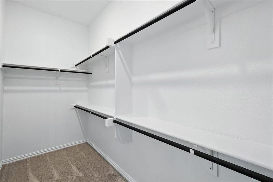 And a spacious walk in closet