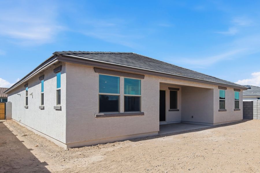 Exterior details and patio area of a home in Montana Vista - Summit: Summit, Buckeye (Image 2). Exterior details and patio area of a home in Montana Vista - Summit: Summit, Buckeye (Image 2).