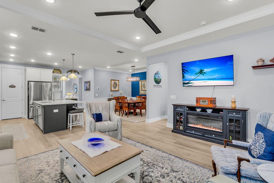 Furnished interior view inside a new home in K. Hovnanian's® Four Seasons at Lakes of Cane Bay, Summerville (Image 9).