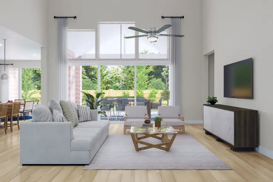 Representative furnished interior of a home built from the Trieste by Tri Pointe Homes in Dunham Pointe, Cypress (Image 28).