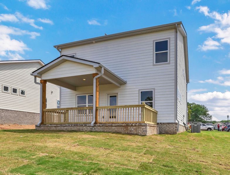 Exterior details and patio area of a home in The Oaks, Clarksville (Image 19).