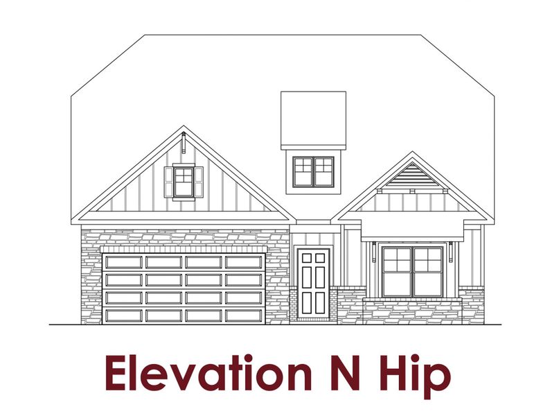 Representative rendering of the exterior for the Bluff                                                                Primary Suite on Main by Chafin Communities (Image 13).