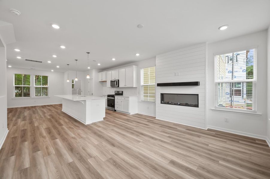 Spacious, unfurnished interior of a new home in Park Circle Single Family Homes, North Charleston (Image 9). Spacious, unfurnished interior of a new home in Park Circle Single Family Homes, North Charleston (Image 9).