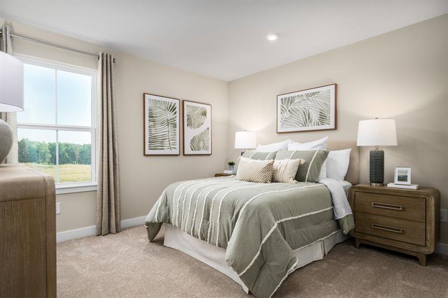Representative furnished interior of a home built from the Geneva with 3 Car Garage by Ryan Homes in Middle Creek Village, Bolivia (Image 55).