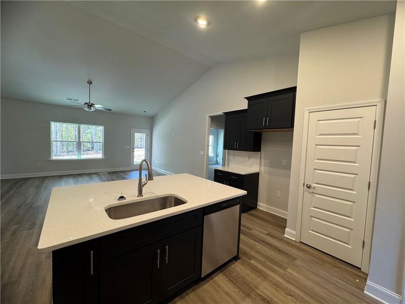 Furnished interior view inside a new home in The Fields of Walnut Creek, Pendergrass (Image 5).