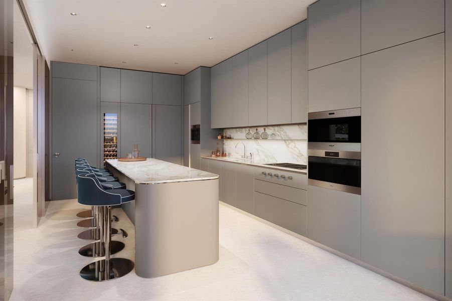 Furnished interior view inside a new home in Riva Residenze, Fort Lauderdale (Image 9).