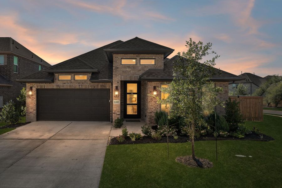 Front exterior of a new home in , Georgetown, TX, highlighting curb appeal (Image 1). Front exterior of a new home in , Georgetown, TX, highlighting curb appeal (Image 1).
