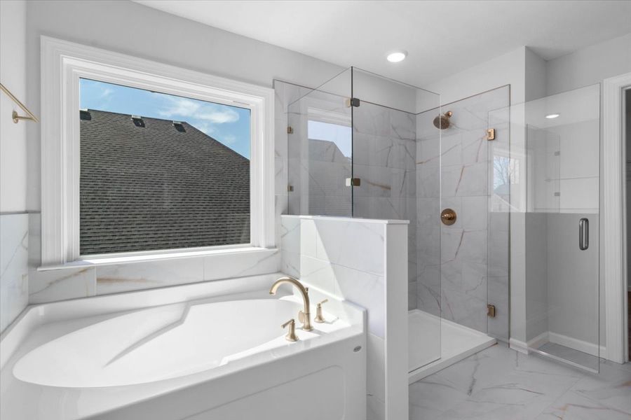 Primary Bathroom | 264 Prominence Drive, Spa-Inspired Ensuite Primary Bathroom | 264 Prominence Drive, Spa-Inspired Ensuite