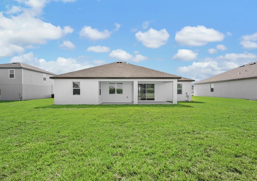 The back yard is professionally landscaped The back yard is professionally landscaped