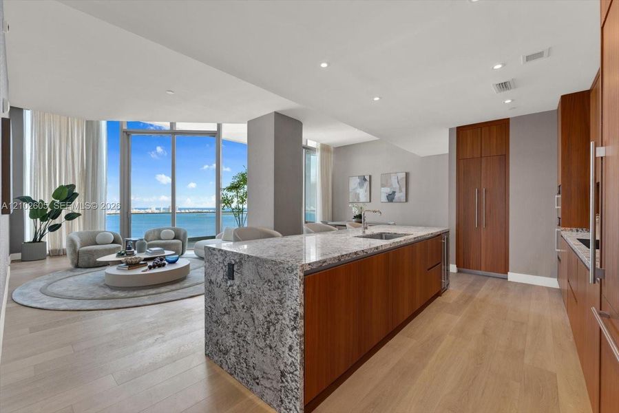 Furnished interior view inside a new home in , Miami (Image 9).
