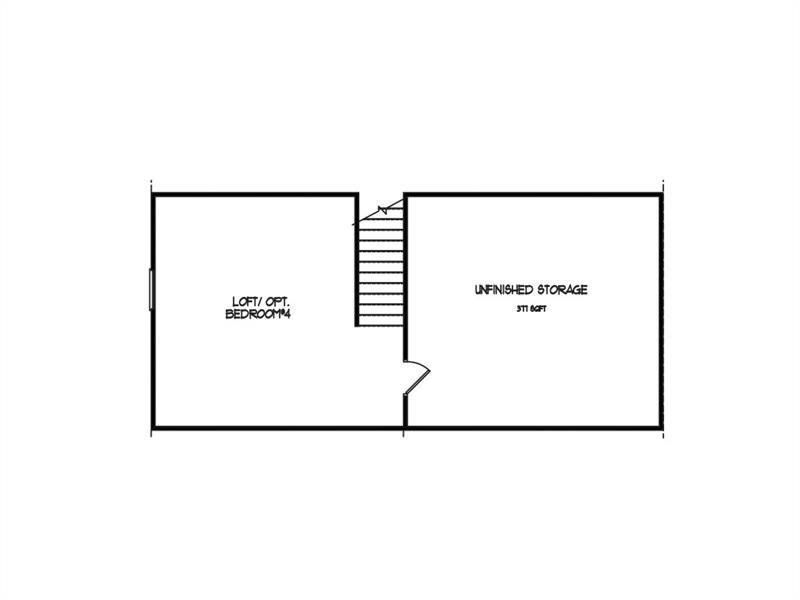 2D floor plan layout of this home in Sutton's Landing, Statham, GA (Image 4).
