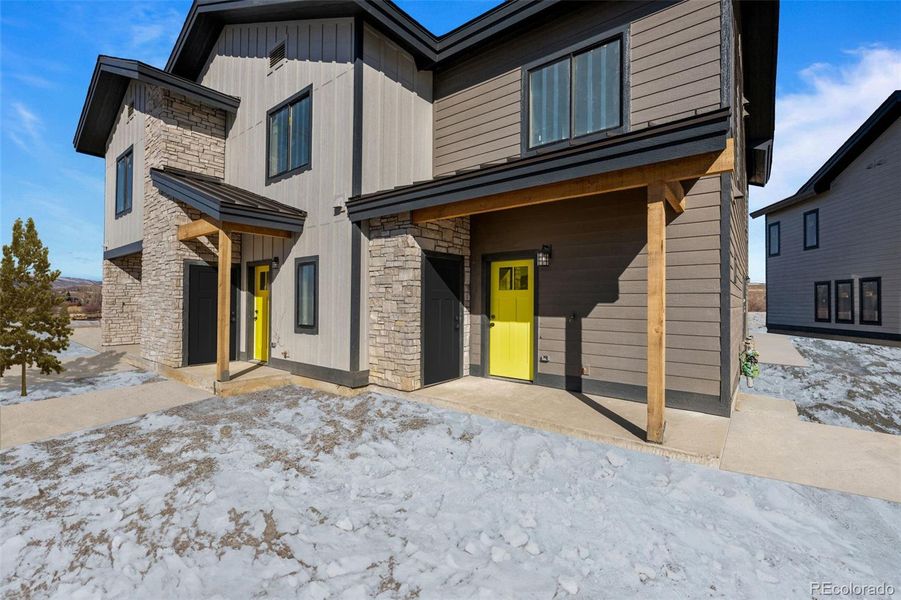 Front exterior of a new home in , Granby, CO, highlighting curb appeal (Image 26). Front exterior of a new home in , Granby, CO, highlighting curb appeal (Image 26).