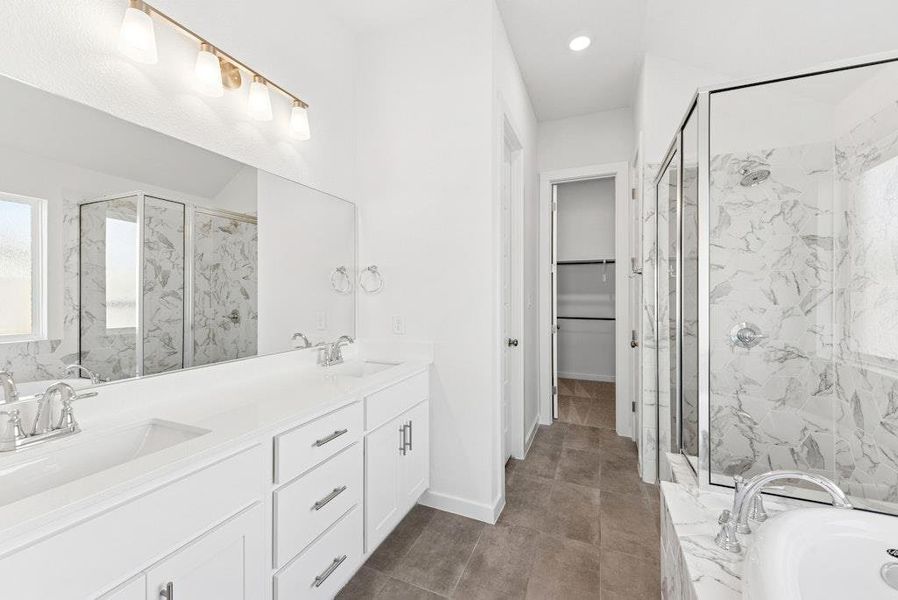 Furnished interior view inside a new home in The Colony, Bastrop (Image 10). Furnished interior view inside a new home in The Colony, Bastrop (Image 10).