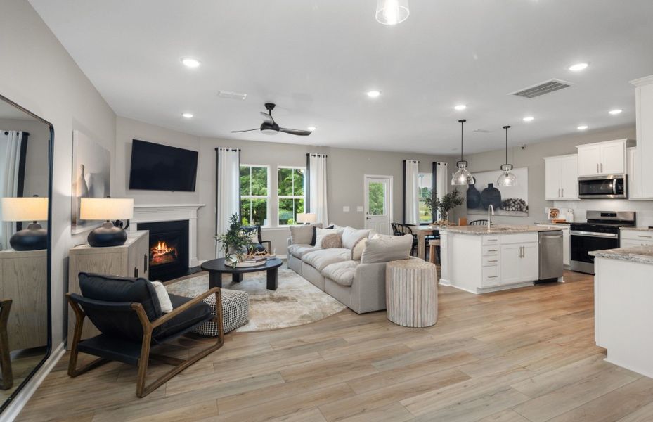 Furnished interior view inside a new home in Providence Oaks, Fuquay Varina (Image 16).