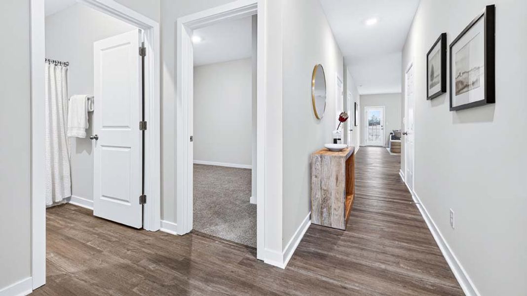 Furnished interior view inside a new home in The Hamptons at Hickory, Hickory (Image 9). Furnished interior view inside a new home in The Hamptons at Hickory, Hickory (Image 9).