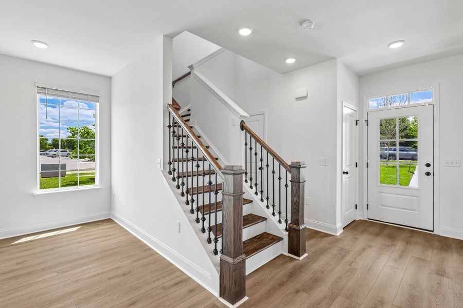 Foyer and Hardwood Stairs Foyer and Hardwood Stairs